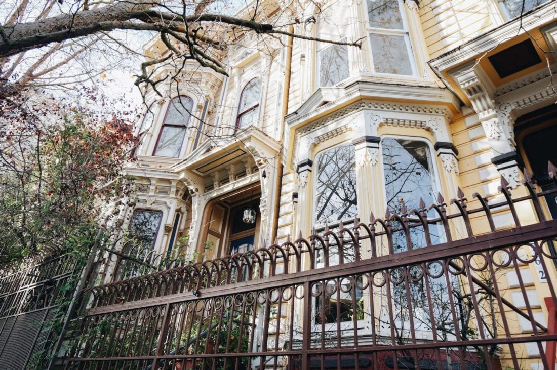 Victorian homes in Hayes Valley neighborhood