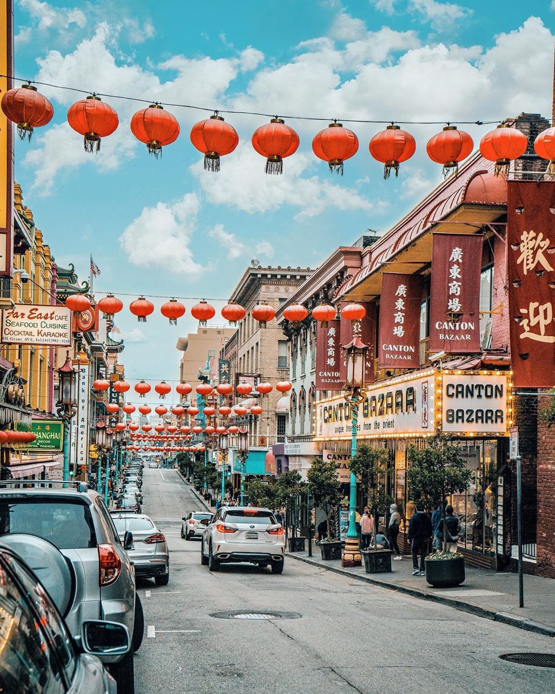 Chinatown's paper lanterns in San Francisco